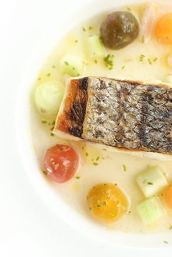 melon consommé, heirloom cherry tomatoes