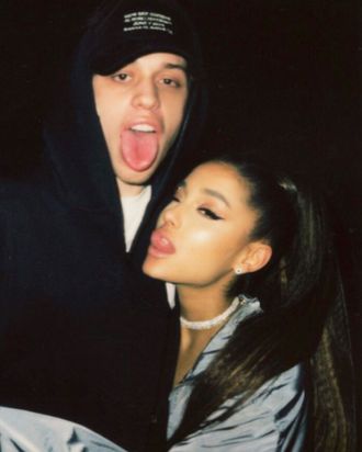 Pete Davidson and Ariana Grande.