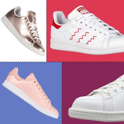 adidas Originals Stan Smith Pink And Gold Sneakers Women in White