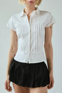 Motel Wilmot Blouse in White Poplin