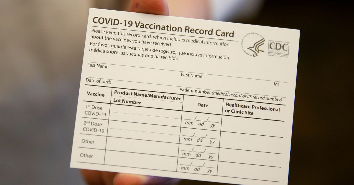 covid vaccination card backside