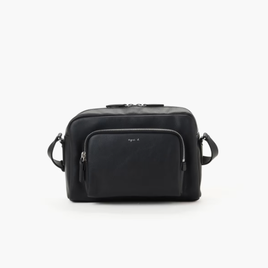 Agnès b. Black Leather “Angele” Shoulder Bag