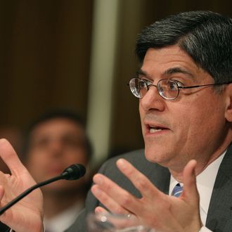 Treasury Secretary nominee Jack Lew speaks during his confirmation hearing before the Senate Finance Committee, February 13, 2013 in Washington, DC. If confirmed by the U.S. Senate Mr. Lew will replace Tim Geithner as Treasury Secretary. 