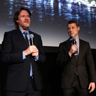 NEW YORK, NY - SEPTEMBER 15: Donal Logue and Ben McKenzie speaks at the GOTHAM Series Premiere event on September 15, 2014 in New York City. (Photo by Cindy Ord/Getty Imagesfor Fox Broadcasting Company)