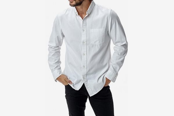 white button up oxford shirt