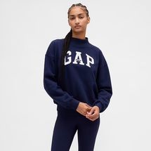 Gap Heavyweight French Terry Oversized Mockneck Logo Sweatshirt