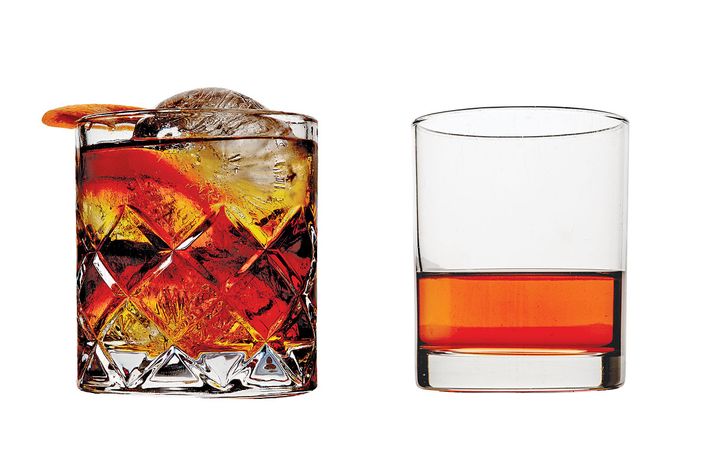 From left: Navy's Lower Manhattan, Thomas Carter's Sazerac.