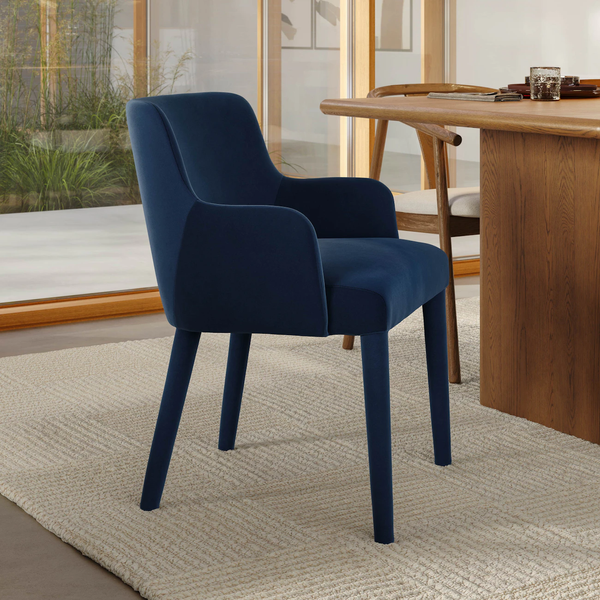 Article Harris Velvet Dining Armchair - Hale Navy