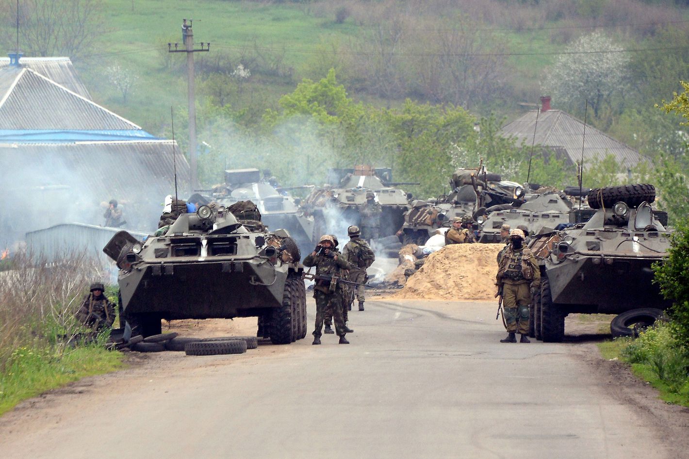 ProRussian Forces Shoot Down Helicopters, Detain Journalists in Ukraine