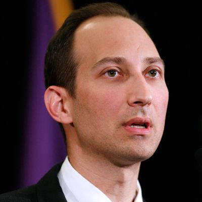 Tevi D. Troy, deputy secretary for the U.S. Department of Health and Human Services, speaks at the New York University Law School during the Global Economic Policy Forum 2008 in New York, U.S., on Monday, April 14, 2008. 