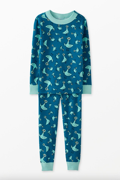 Hanna Andersson Kids Elephant & Piggie Long John Pajama Set