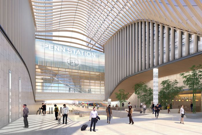 Not perfect, but maybe good: An early rendering for the latest Penn Station plan.
