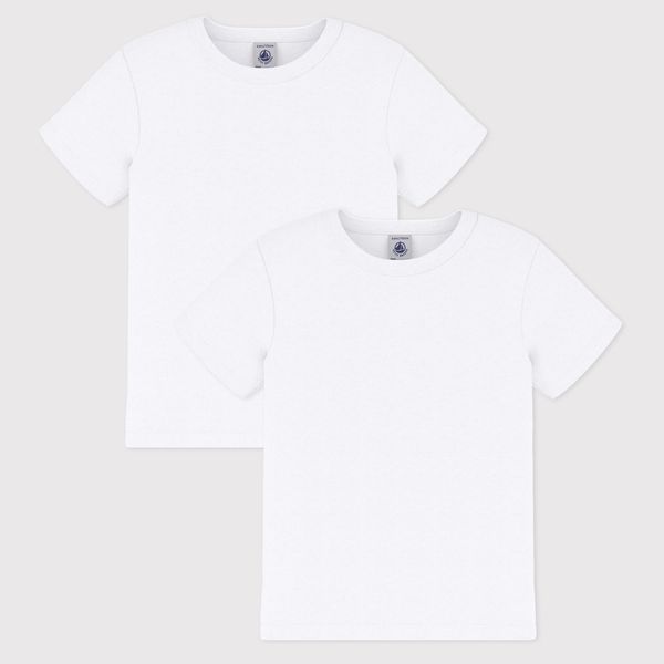 Petit Bateau Boys’ White Short-sleeved T-Shirt - 2-Pack