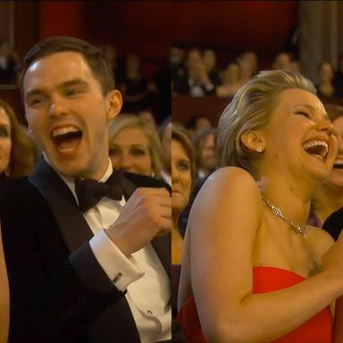 "Pssst. How should I react, British Boyfriend?"
"Open your mouth as wide as possible, like so, American Movie Star Girlfriend."
"Got it."