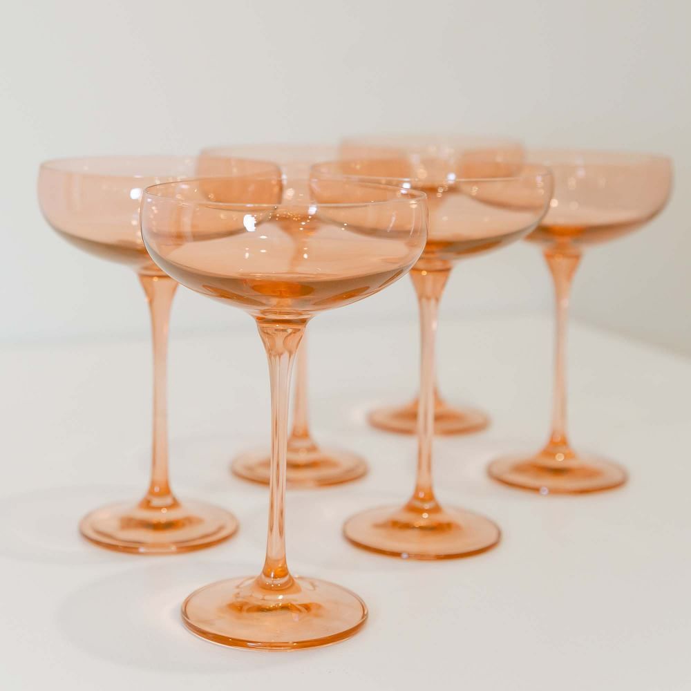 Vintage CRYSTAL Cocktail Glasses Vintage Champagne ~ Coupes Set of 4 