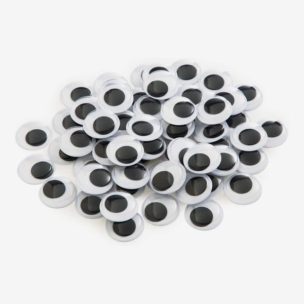 200 Pieces 25mm Black Wiggle Googly Eyes with Self-Adhesive