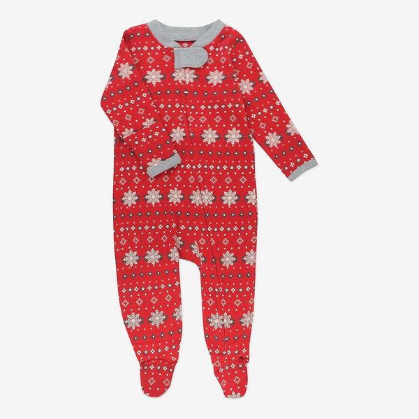 HonestBaby Organic Cotton Footed Holiday Pajamas