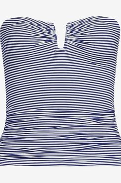 Lands’ End Women’s SlenderSuit U-Wire Bandeau Tankini Top