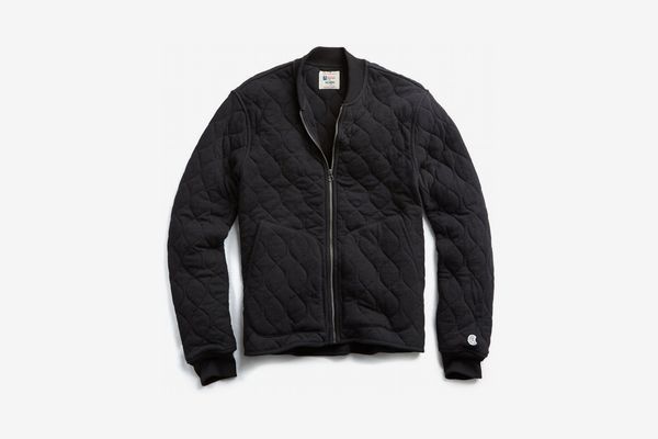 Todd Snyder + Champion Quilted Bomber in Black