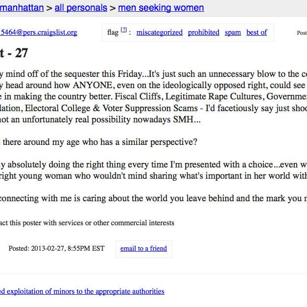 brooklyn women seeking for a man via craigslist