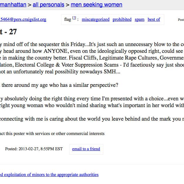 what happen to men seeking women on craigslist