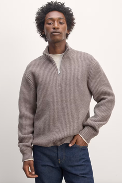 Everlane Felted Merino Half-Zip Sweater