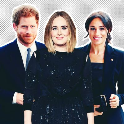 Prince Harry, Adele, and Meghan Markle.