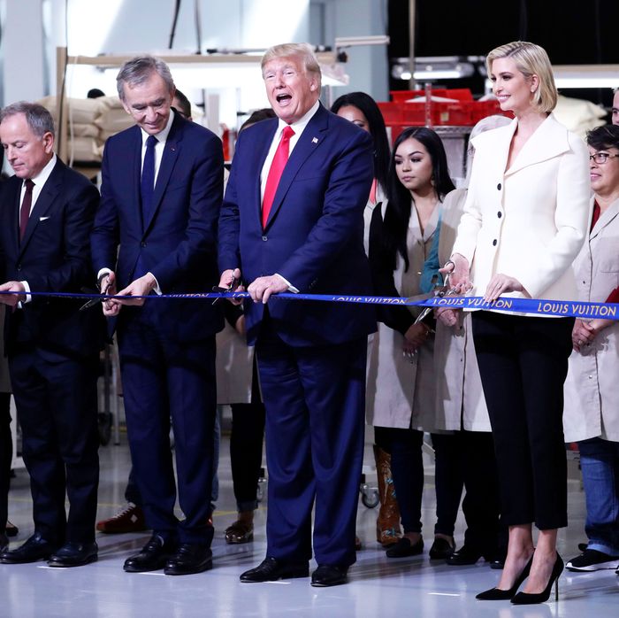 Donald Trump Cuts Ribbon on Louis Vuitton Workshop