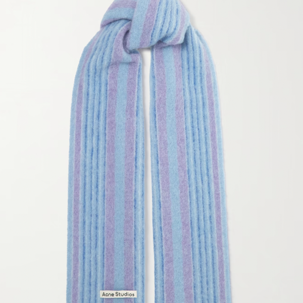 Acne Studios Embellished Striped Felt Scarf