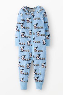 Hanna Andersson Peanuts Holiday HannaSoft Stretch Sleeper