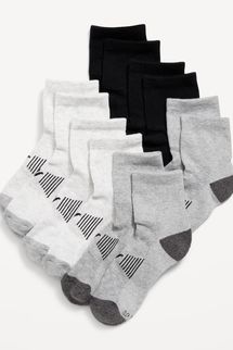 Old Navy Gender-Neutral Quarter Crew Go-Dry Socks 6-Pack for Kids
