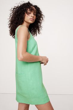 Banana Republic Linen Scoop-Neck Shift Dress