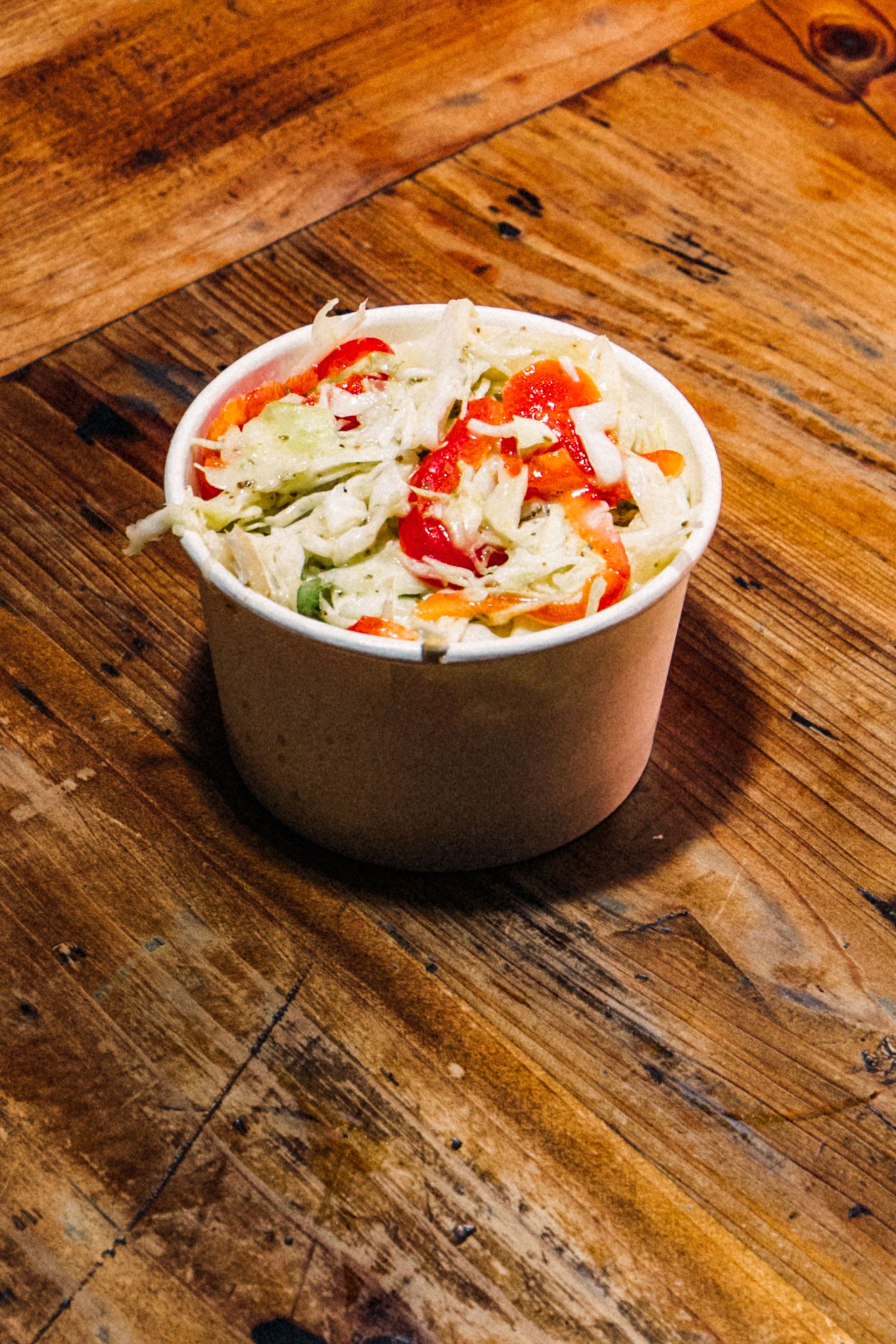 Creamy coleslaw.