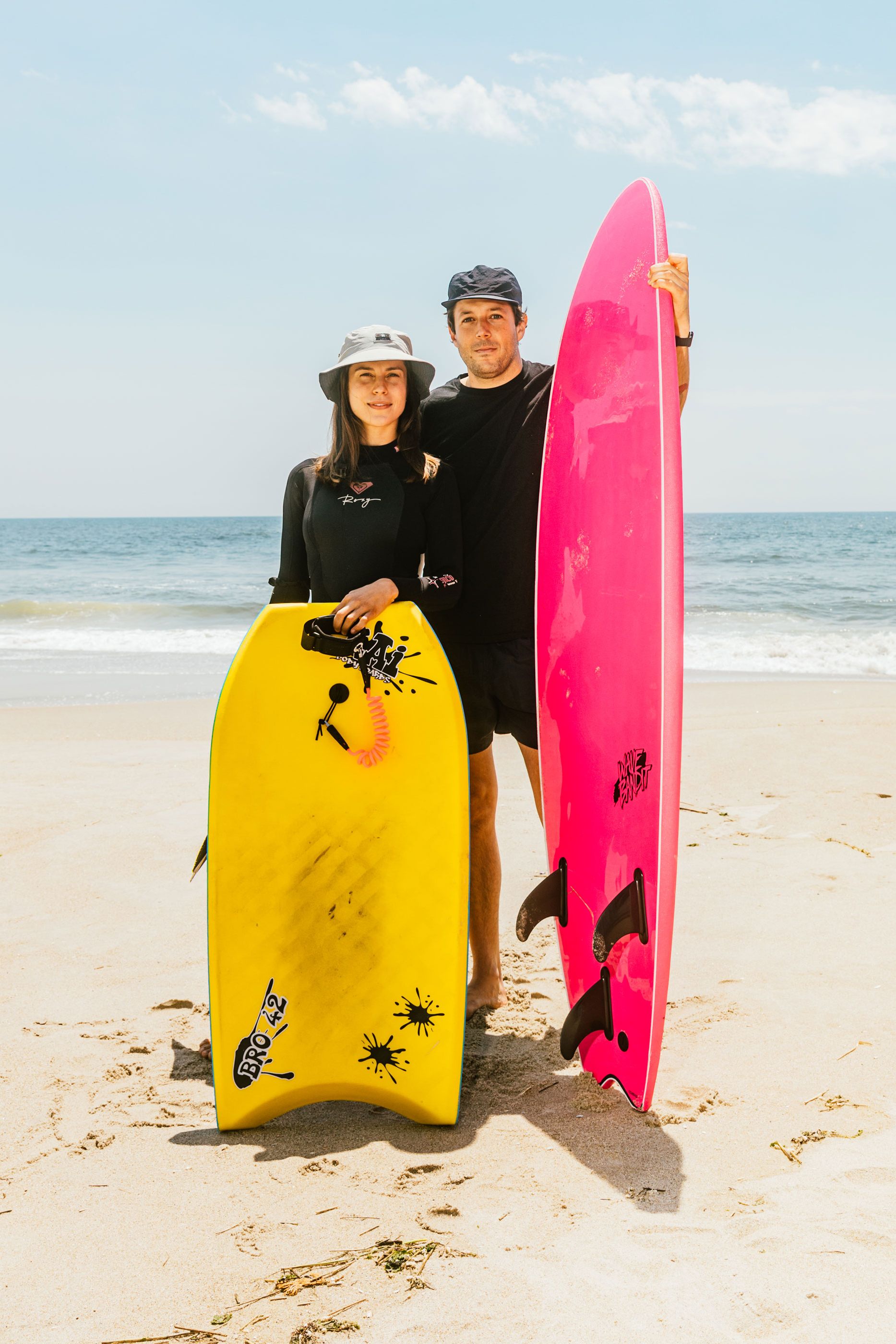 Hastil and King on the beach, a short walk from their place.
