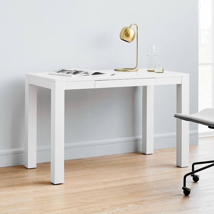 22 Best Stylish Small Desks 2020 The, Narrow White Desk Ikea