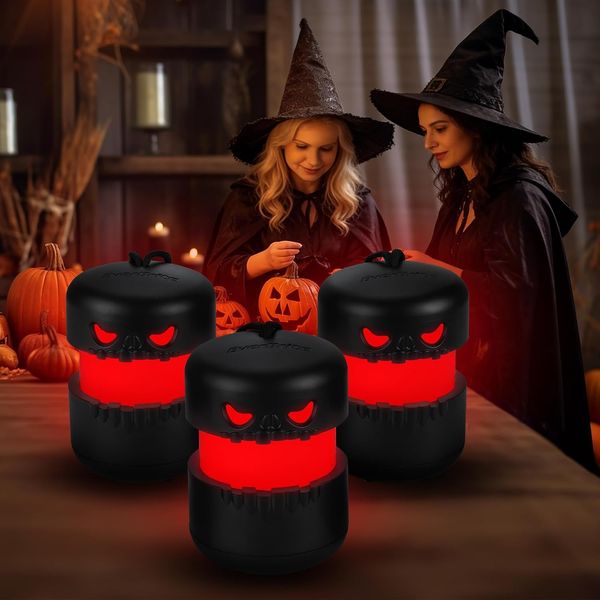 EverBrite 3-Pack Halloween Collapsible Skeleton Lantern