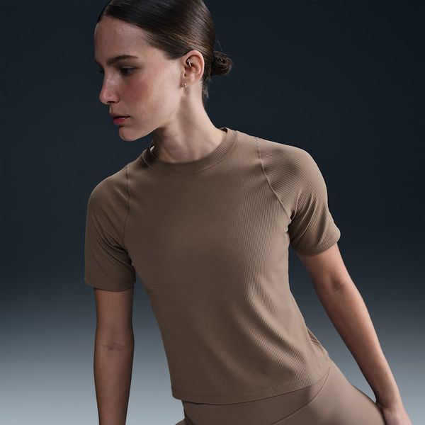 Nike Zenvy Rib Women's Dri-FIT Short-Sleeve Top