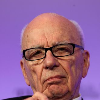 LONDON - JUNE 21: Chairman of News Corporation Rupert Murdoch listens during The Times CEO summit at the Savoy Hotel on June 21, 2011 in London, England. The summit included News Corporation chairman Rupert Murdoch, chief executives of Goldman Sachs, Santander and Vodafone and Labour Leader Ed Miliband. (Photo by Ben Gurr - WPA Pool/ Getty Images)