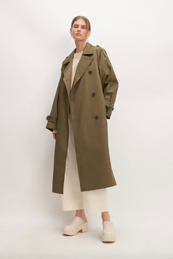 Everlane The Cotton Long Trench Coat