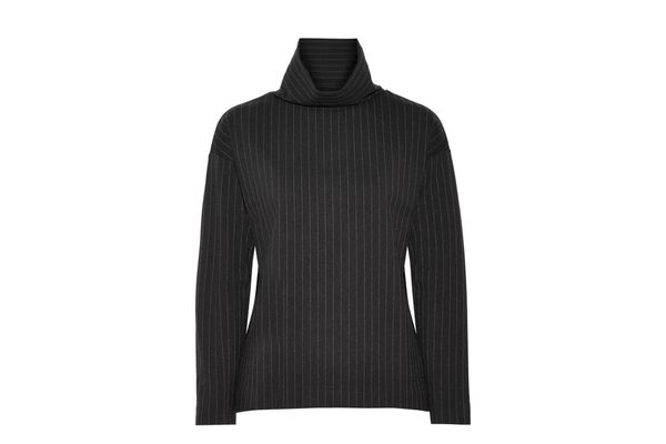 TOTÊME Minerve pinstriped stretch-jersey turtleneck top