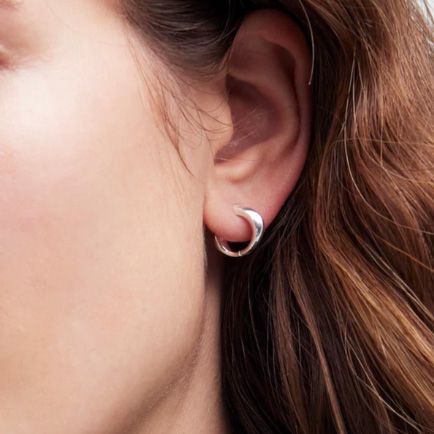 Madewell Demi-Fine Twist Huggie Hoop Earrings