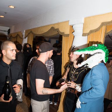 At Glenn O'Brien's TV party at Casa Claridge.