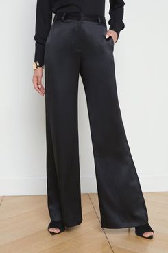 L’ Agence Pilar Silk Wide-Leg Pant