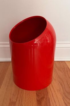 Makio Hasuike Vintage Gedy Italy Red Waste Paper Bin