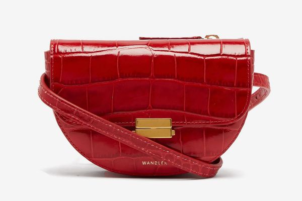 Wandler Anna Crocodile-Effect Leather Belt Bag