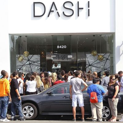 The scene outside the Dash boutique in Beverly Hills.