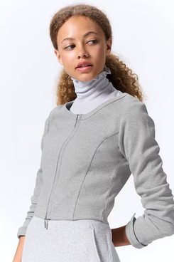 GU Ribbed Double Zip Cardigan