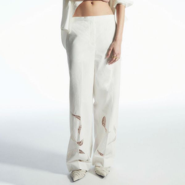 COS Eyelet Wide-Leg Pants