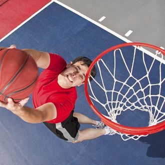 white boy dunking