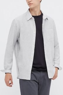 Uniqlo Men’s Premium Linen Long Sleeve Shirt